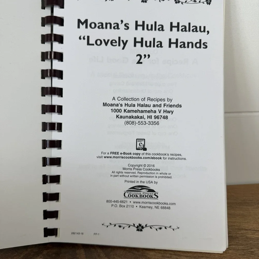 Moanas Hula Halau Lovely Hula Hands 2 Cookbook Local Traditional Cuisine Recipes